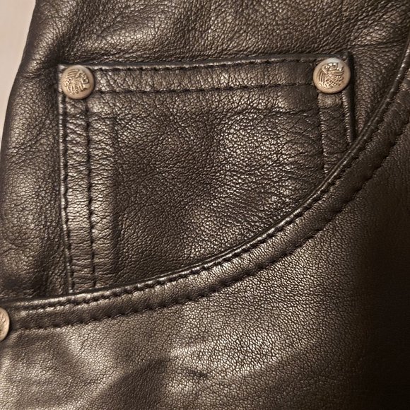 5 pocket Leather Jeans - Picture 9 of 14